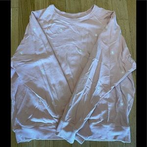 The Great Pink Sweatshirt with Embroidery Detail (2)